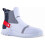 High Top Sneakers Reflective Leather Splicing Red 4