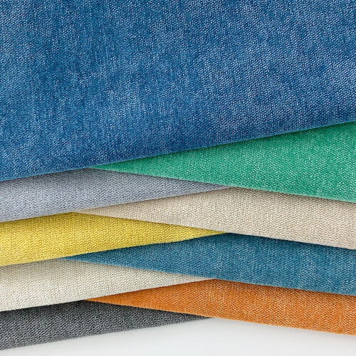 Chenille Fabric Polyester Solid Light Blue 39x58 in 2