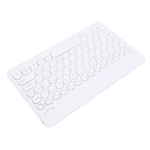 10 Inch Wireless Bluetooth Keyboard, 140mAh Battery, White 2