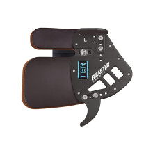 BICASTER ASA Finger Tabs Cowhide Face+Aluminum Plate for Olympic Recurve (Large, Right Handed)