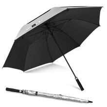 NINEMAX UV Golf Umbrella for Sun Protection 62inch, Large Sun Umbrella Windproof and Rainproof Strong UPF 50+, Reflective Golfing Brolly Double Canopy