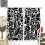 Abstract Botanical Curtains Boho Black White 63x63 Inch 3