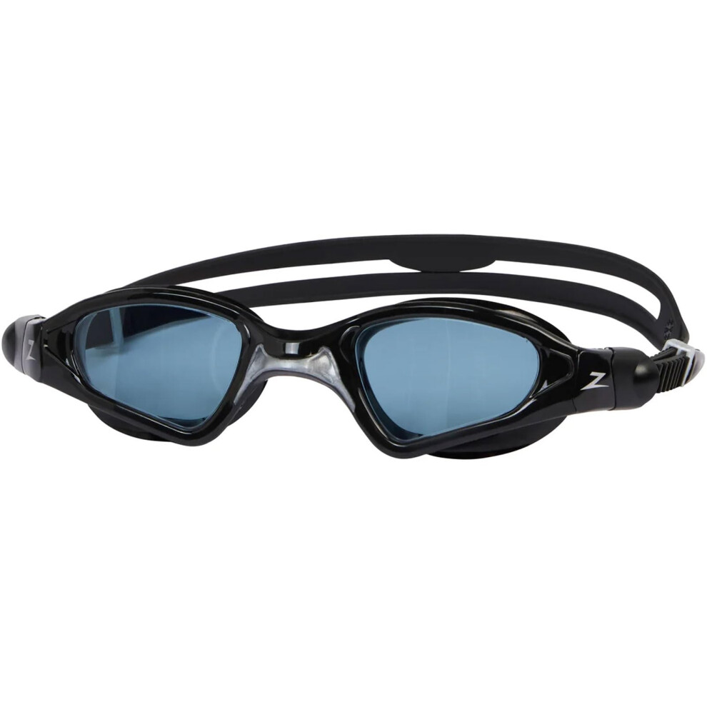 Zoggs Spectra Swimming Goggles Anti-Fog Watertight Design, Micro Adjustable, Intelligent Fit, Improved Comfort, Black/Grey - Tint Smoke Lens