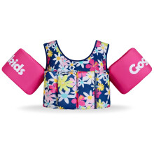 Gogokids Kids Float Swim Vest with Non-Inflatable Armbands - Children's Wearable Adjustable Buoyancy Swimming Jackets, Soft & Elastic Fabric Pool