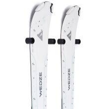 Arkorus [NEW] (8 PCS) Ski Wall Mount Storage ? Damage-Free Ski Hanger, Modern Floating Vertical Rack, Clip Hook Holder to Securely Store, Hang and