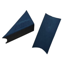 Acclaim Bowling Black Anti Slip Twin Pack 5.5 cm x 3cm x 3cm Bowls Rubber Umpire Measuring Wedges Triangle Prism Shape With Cut Out Shallow Concave