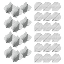 WINMAU Prism Delta Design Extra Thick Dart Flights - 10 sets per pack (30 dart flights in total) (White Zig Zag Standard)