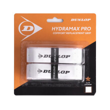 DUNLOP Hydromax Pro Squash Replacement Grip, White (2-Pack)