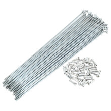 TUCKBOLD Bicycle Spokes Bike Wheel Spokes Silver Tone Nipple 1 Set 14G 169mm Length Carbon Steel Galvanized