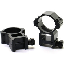 RALSPEC 2 x High Profile 30mm Diameter Rifle Scope Mounts for 20mm Weaver/Picatinny Rail Optics Mount QD Quick Detach Airsoft Air Gun
