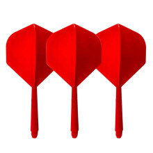 HRLORK 3 Pcs Dart Flights Integrated Dart Flights and Dart Shafts Dart Sets- Red