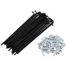 A ABSOPRO Bicycle Spokes 12G 134mm Length Bike Wheel Spokes Carbon Steel Black 1 Set