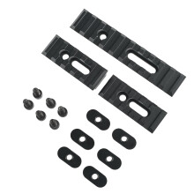 GLECTICAL 3Pcs Tactical 5slot/10slot Picatinny Rail Aluminium, Lightweight Tactical Accessory Mount for Mlok/Keymod Rail Systems, Black