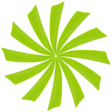 YELARXI Arrow Vanes Turkey Archery Arrows Feather Fletching, 3 Inch Left Wing Fit for Hunting Target Shooting (25Pcs Neon Green)