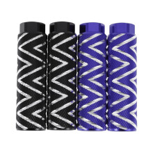Partuto 4 Pcs Aluminum Alloy Anti-Skid Bike Pegs 100mm Length Wave Texture Bicycle Backseats Stands Cycling Foot Pegs 3/8 Inch Axles Black Blue