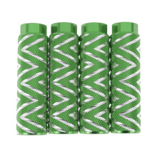 Partuto 4 Pcs Aluminum Alloy Anti-Skid Bike Pegs 100mm Length Wave Texture Bicycle Backseats Stands Cycling Foot Pegs 3/8 Inch Axles Green