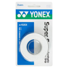 Yonex Super GRAP Pack of 3 White Tennis Racket Tape 25 x 1200 x 0.6 mm