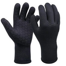 Dizokizo Neoprene Gloves Men Women,3mm Five Finger Thermal Anti-Slip Wetsuit Gloves for Kayaking Snorkeling Surfing and Other Water Sports (S)