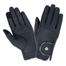 LeMieux Classic Riding Gloves - Touch Screen Compatible - Breathable - Black - Large