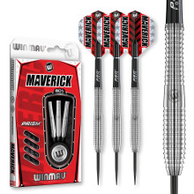 WINMAU Maverick 24 Gram Professional Steeltip Tungsten Darts Set with Flights and Stems (Shafts)