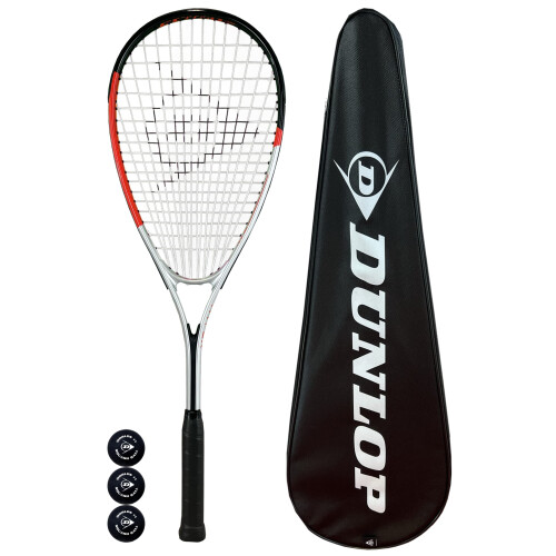 Dunlop Hyper Squash Racket, inc Squash Balls & Full Protective Cover (Various Models) (Hyper X-Lite)