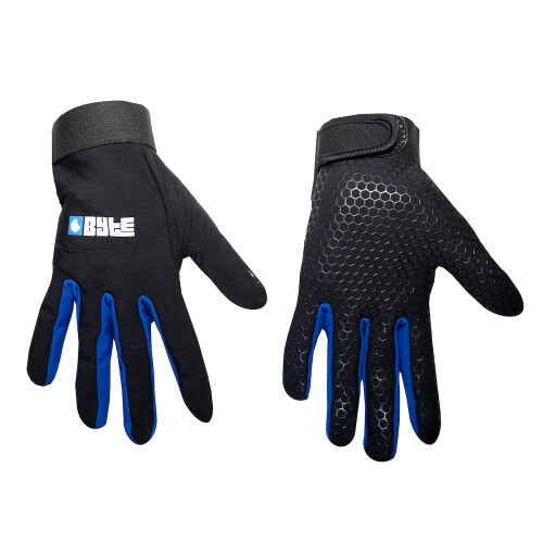 BYTE SKIN HOCKEY GLOVES BLACK ROYAL (MEDIUM)