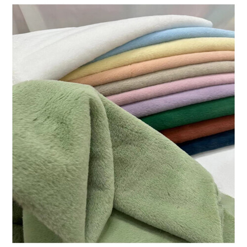 Brushed Rabbit Short Plush Fabric Camel 19.69 Inch 2