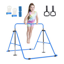 TINY TUMBLERS Gymnastics bar for kids - A great piece of gymnastic equipment for home use for a range of ages - Rings and hand grips included!