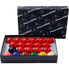 POWERGLIDE 22 Ball Snooker Set | 15 Reds | Tournament | Full Size 2 1/16" / 52.4mm Diameter | Boxed