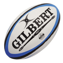Gilbert Men's Omega Match Rugby Ball - Blue/Black, Size 4