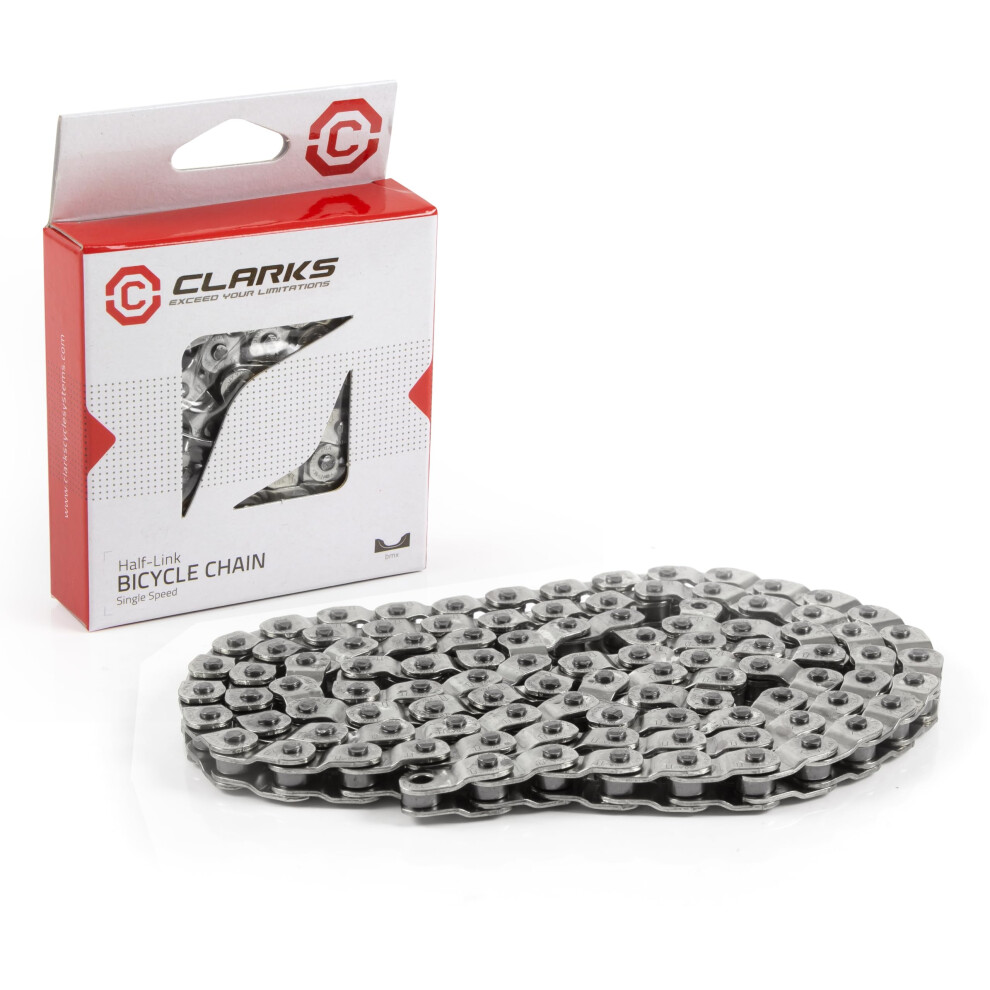 Clarks Cycle Systems Cl918hl Half Link Single-Speed Chain, 102 Links Silver 5051224279968