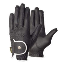 AK Synthetic Grip Horse Riding Gloves All Season Unisex Equestrian Gloves (Black/White, L)
