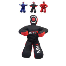 MMA Dummy for Judo, Wrestling, Martial Arts, Boxing, Karate, Unfilled Training (Black Canvas, 40" (Inches) kids)