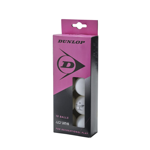 Dunlop Dunlop 10 Table Tennis Balls White, Beginners Training Balls