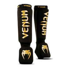 Venum, Kontact Shin Guards, Men's, L, Black/Gold