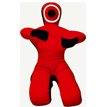 Oryx Sports MMA Grappling Dummy - Judo Punching Bag, MMA BJJ Jiu Jitsu Sitting Position Hands Front (UNFILLED, Canvas) (59", Red Canvas)