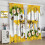 Bee Curtains Rustic Honey Pattern Rod Pocket Thermal Drapes 5