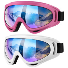 Vatefery Ski Goggles - Anti-glare, Anti-fog Snowboarding & Skiing Goggles 2-Pack for Men, Women, Kids & Youth