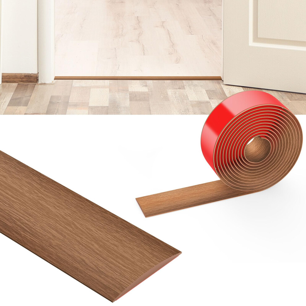Flintronic 3M Laminate Flooring Threshold Strip, 4Cm Pvc Floor Divider Strip For Joining Floor Gaps, Self Adhesive Transition Bar For Carpet And Tiles 5051224281442