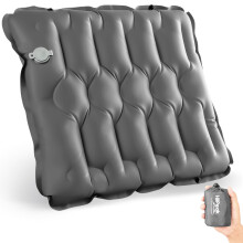 HiiPeak Inflatable Seat Cushion, Lightweight Compact Stadium Seat Pad Camping Air Seat Cushion for Airplane Boating Travel Bleachers Backpacking