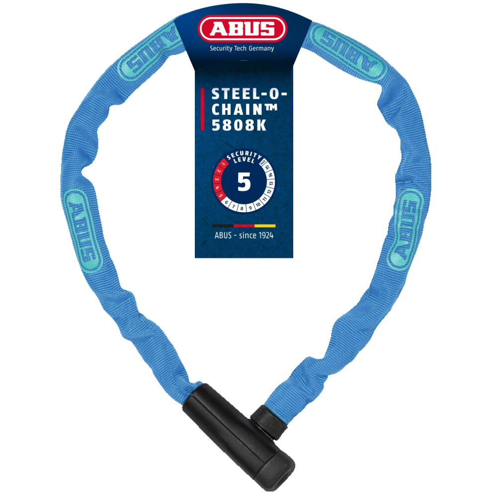 Abus Steel-O-Chain 5805K Chain Lock - Steel Bicycle Lock - Security Level 5