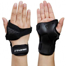 CTHOPER Impact Wrist Guard Protective Gear Wrist Brace Wrist Support for Skating Skateboard Skiing Snowboard (Black, L)