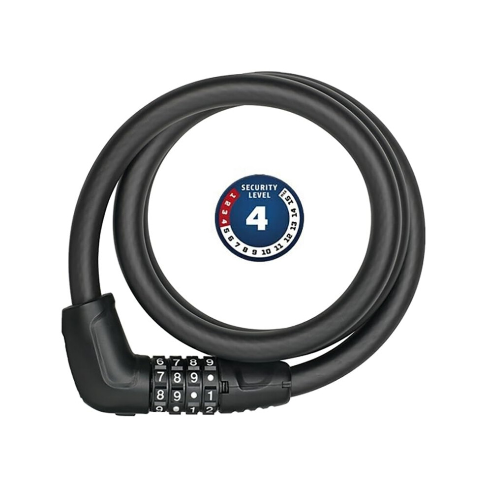 Abus Cable Lock Tresor 6412C - Combination Lock, Individually Adjustable - Steel Cable With Plastic Coating - Security Level 4