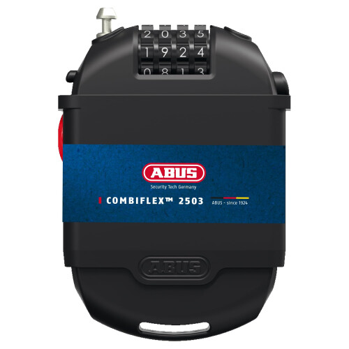 Abus ABUS special lock Combiflex 2501/65 - Suitable as luggage lock, ski lock, helmet lock - with combination code - Black
