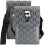 Karl Lagerfeld Monogram Smartphone Shoulder Bag with Card Slots Silver 1