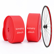 2 Pack Bicycle Rim Liner Strip Tape, Red, High-Strength Protection Tape Inner Tubes for Bike Wheels (Mountain Bike Tires, Red 20Inches)
