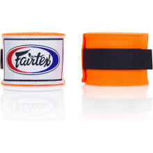 Fairtex HW2 Elastic Cotton Handwraps, 120' and 180" Full Length Hand Wraps-Many Colors (Orange, 180")