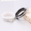 Women's Stainless Steel Ceramic Wedding Band Ring Silver 5