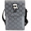 Karl Lagerfeld Monogram Smartphone Shoulder Bag with Card Slots Silver 2