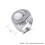 Women's Stainless Steel Chunky High Polished Statement Ring Silver Size 6 2